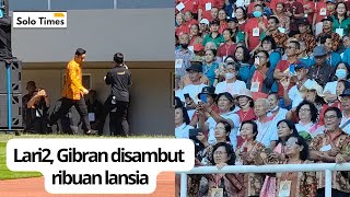 Gibran Lari2 Temui Ganjar di Acara Hari Lansia Sedunia..