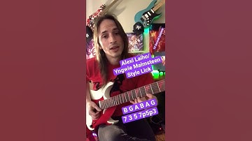 ALEXI LAIHO/YNGWIE MALMSTEEN style lick EXPLAINED over a Major chord - 15 Second Lessons