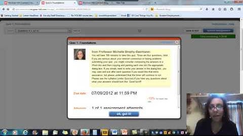Taking Quizzes in Connect