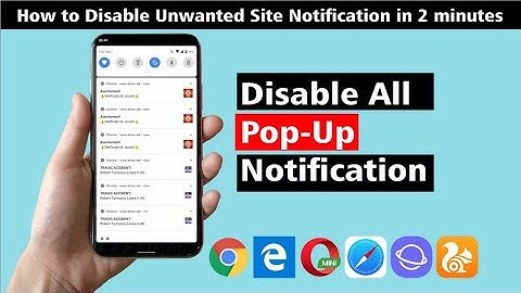 How to Turn off All notification from Chrome, Opera & Uc Browser | Disable all Pop up Notification