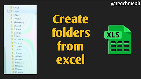 Instantly Create Folders Directly from List in Excel | Excel Tricks