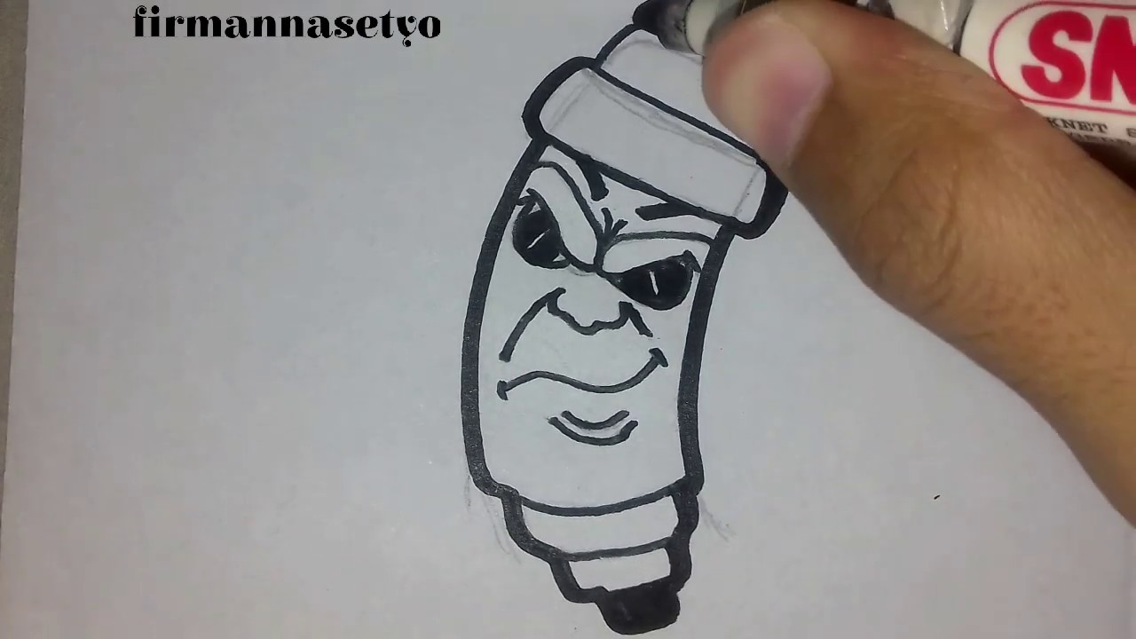 How To Draw Graffiti Characters Graffiti Marker Character Easy