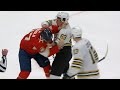 Brad marchand and niko mikkola drop the gloves