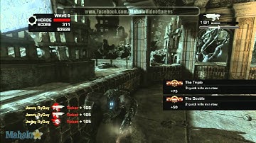 Gears of War 3 - Horde Mode: Gridlock First Attempt with JR Wave 5
