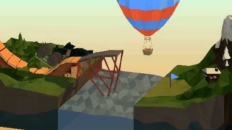 Poly Bridge spectacular fail