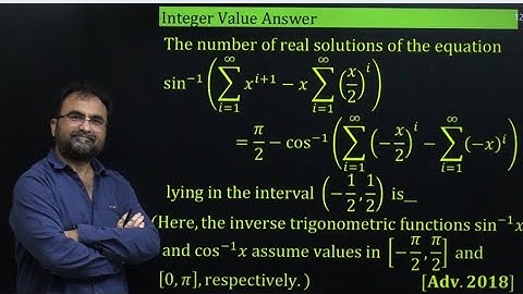 IIT JEE advanced PYQ Inverse Trigonometry 2018