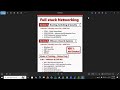 Full Stack Networking - Demo Class