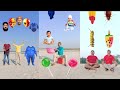 Two brothers &amp; fat dog head matching_Eating game_Crying babies catching - Funny Vfx magic live