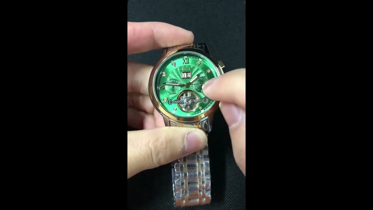 Ceas Automatic-Mecanic LIGE Tourbillon, Otel Inoxidabil
