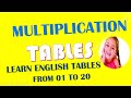 Learn english multiplication table