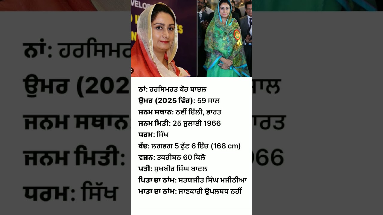 harsimrat kaur badal biography 