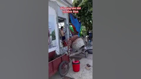 Đổ bê tông móng nhà thờ bê tông giả gỗ tại Ninh Bình #vtkong #xaynhatho #nhathoho