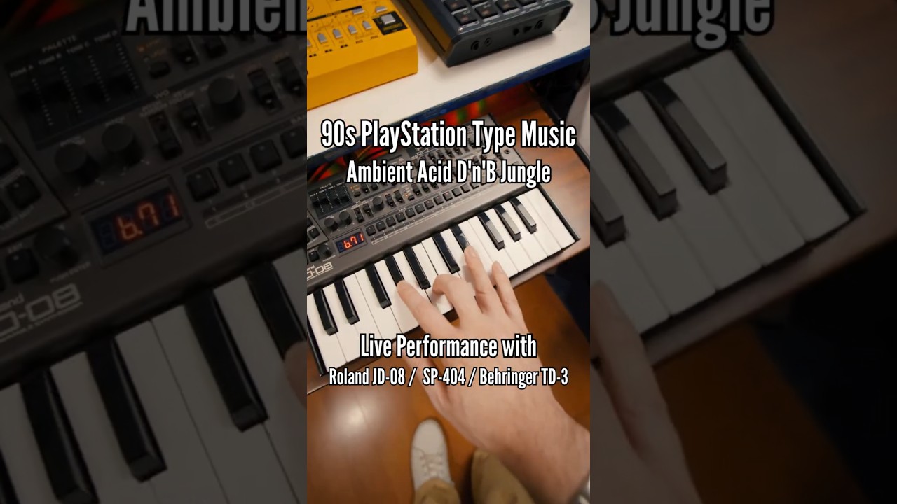 90s PlayStation Style D'n'B hardware live Jam with Roland SP-404, JD-08, TD-3