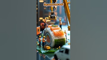 Tiny Workers Build a Giant Sushi | Stunning 3D Animation Scene