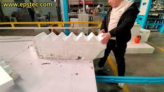 CNC cutting machine cutting corrugated EPS sheet