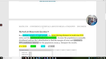 06 Confidence Interval Mean  Sigma Unknown