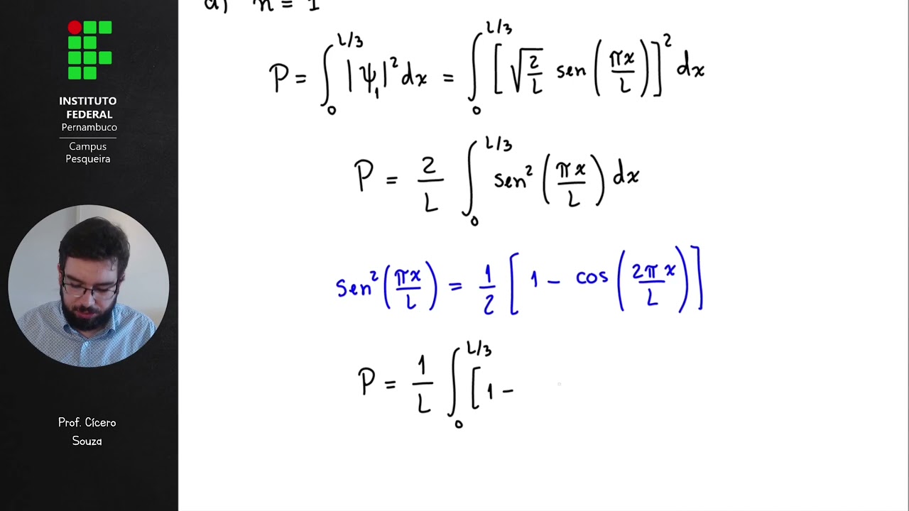 Exemplo 18 - Física Moderna 2 - Poço quadrado infinito e o princípio da ...