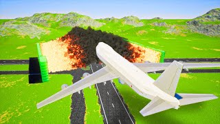 Lego Planes Fly In Giant FIREWALL! Lego Plane Crashes and Lego Airplanes Falls! (Brick Rigs) #119