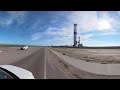 360 VIDEO Move your Device To View - SPACE X Starbase Texas Drivethru, Factory to  Launch Towers.