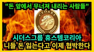 시더스그룹 휴스템코리아 니들 돈 잃는다고 협박