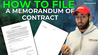 How to file a memorandum of contract to protect your deals! We got scammed!