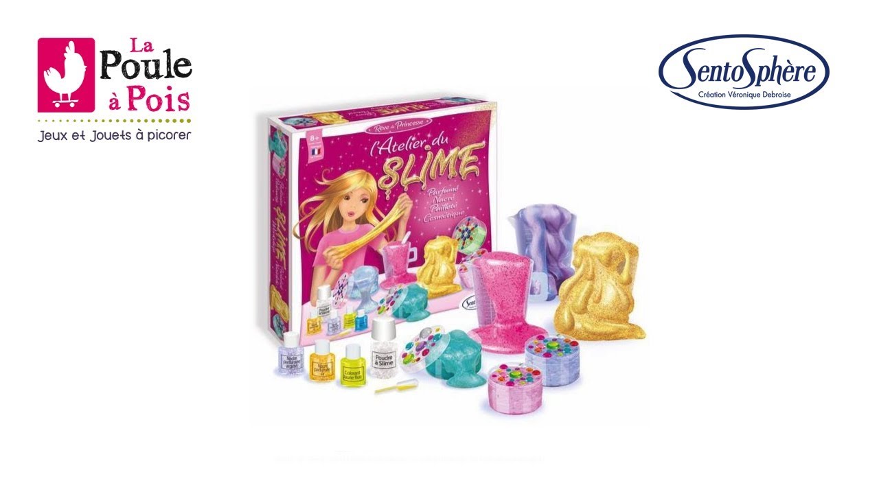Sentosphère L'Atelier Du Slime – Kit De Slime Naturel 97% Pailleté Et Parfumé – Dès 8 Ans