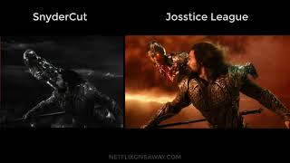 [Justice League Comparison] Badass Aquaman Surfs on a Parademon - Snydercut vs Josstice League