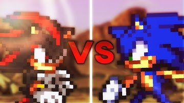 Sonic VS Shadow (Sprite Animation) Animated by Kire_Flames