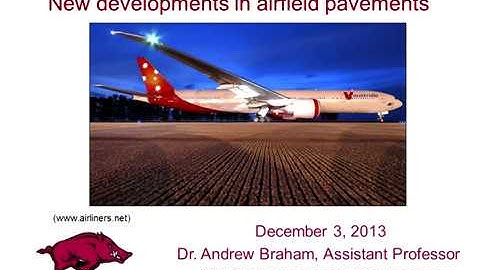 Pavinar: New developments in airfield pavements