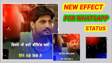 New Rain drop Effect For Whatsapp Status || Black Screen Effect || Red Screen Status