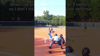 This is what happens when your pitcher is unhittable #softball #pitcher #strikeout