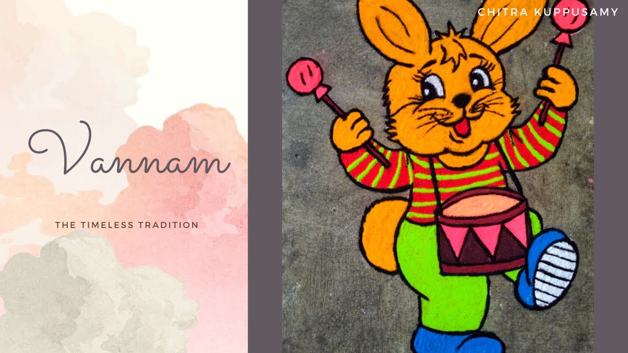 Cartoon Rangoli || Election Awareness Rangoli || Vannam