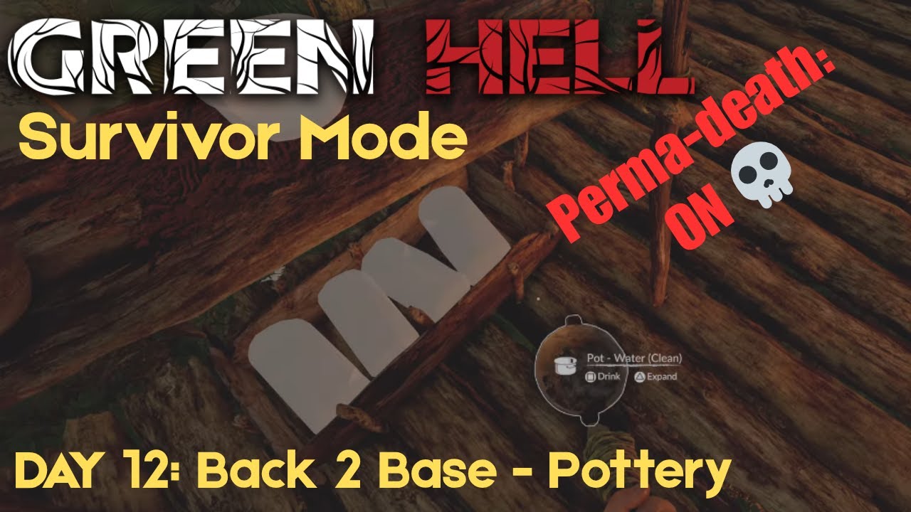 Зелёный Ад - Режим выживания | Хардкор PS5 (День 12 - Возвращение на базу - Гончарное дело)