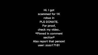 I Got Scammed For 1K Robux... #shorts