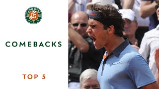 Comebacks - TOP 5 | Roland-Garros