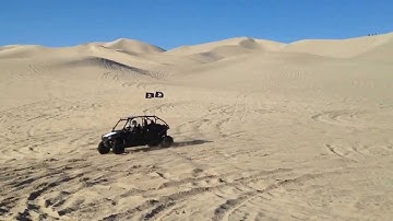 Jumping the RZR XP4 at Dumont Dunes Behind Comp Hill