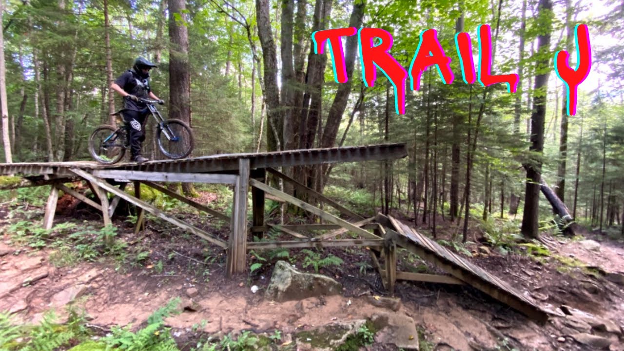 Trail J at Snowshoe Bike Park [Teeter totter!]