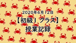 【TOUAオンライン授業】2020年6月12日（初級１）