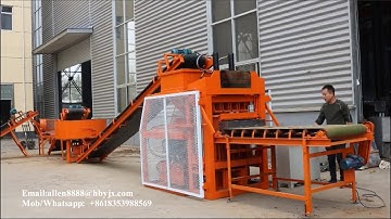 HBY4 10 SUPER full automatic earth soil clay mud brick block making machine