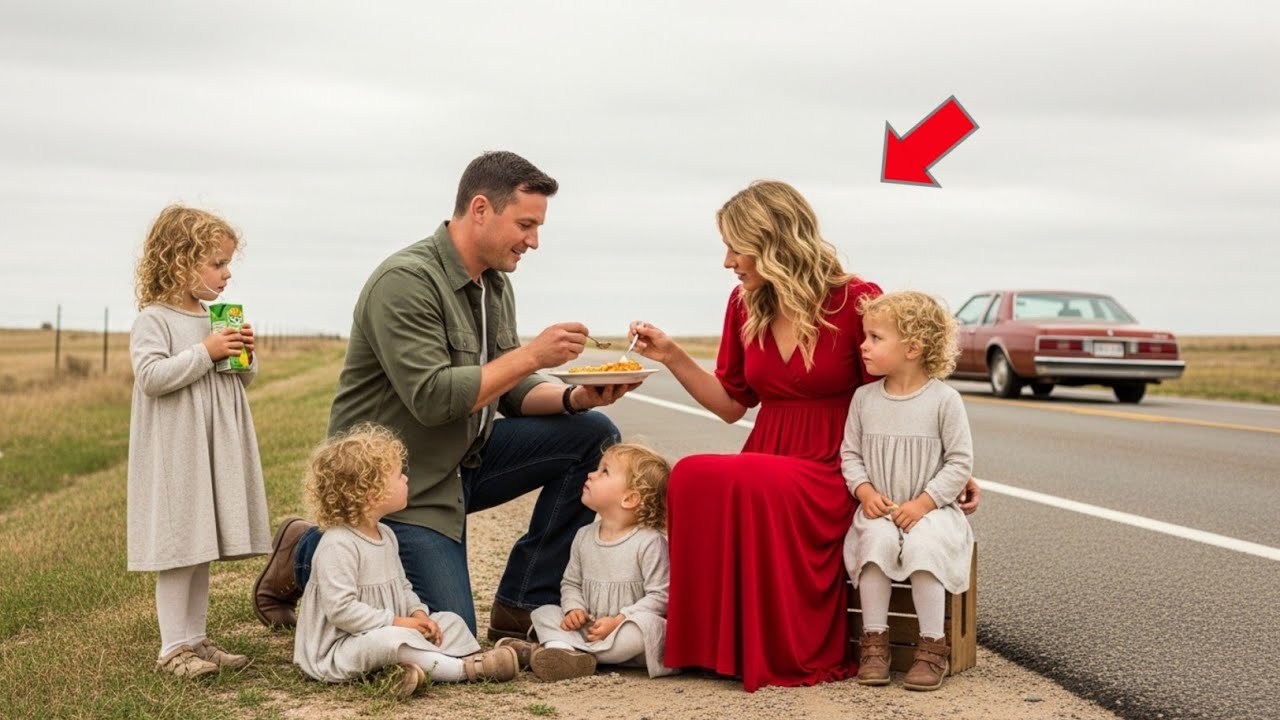 Single Dad With Triplets Stopped For Dying Woman On Roadside—She Woke Up And Changed Their Lives