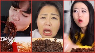 mukbangers try GHOST PEPPER NOODLES