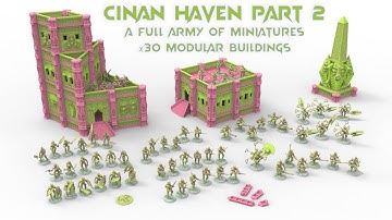 Cinan Haven Part 2, Modular buildings & Miniatures army