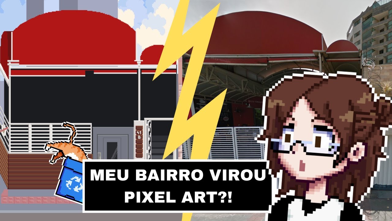 Transformei meu bairro em PIXEL ART