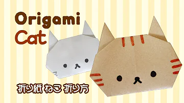 Origami Cute Animals Cat Easy 折り紙 猫 簡単折り方 