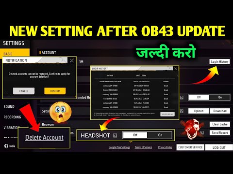 Free Fire New Setting After Ob43 Update 