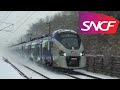 Des trains dans la neige du La Borne Blanche (RER D)