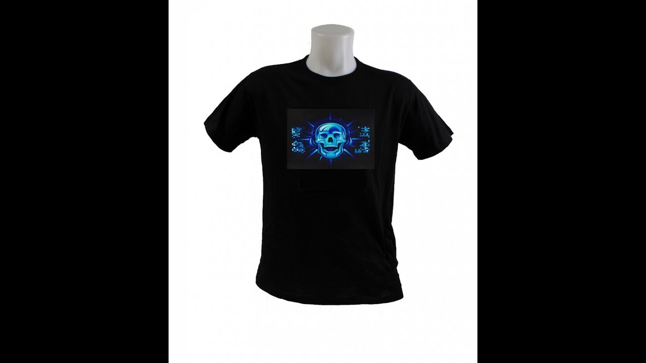 Flashing LED T-shirt - Skull (www.cool-mania.com)