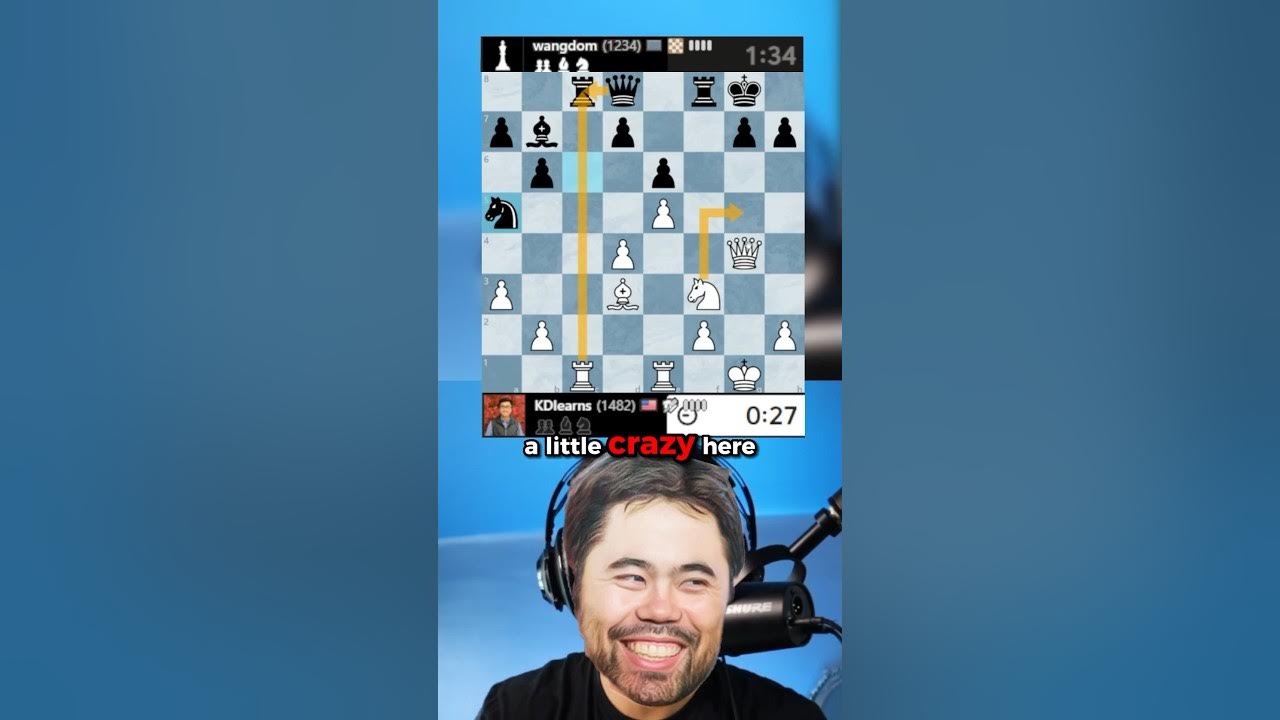 dude thinks he's Hikaru.. #hikarunakamura #chesstok #chess #ultrainsin, hikaru predicts entire game