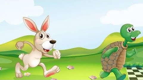 The Rabbit and the Turtle, A story with lesson.🐇🐢🏁