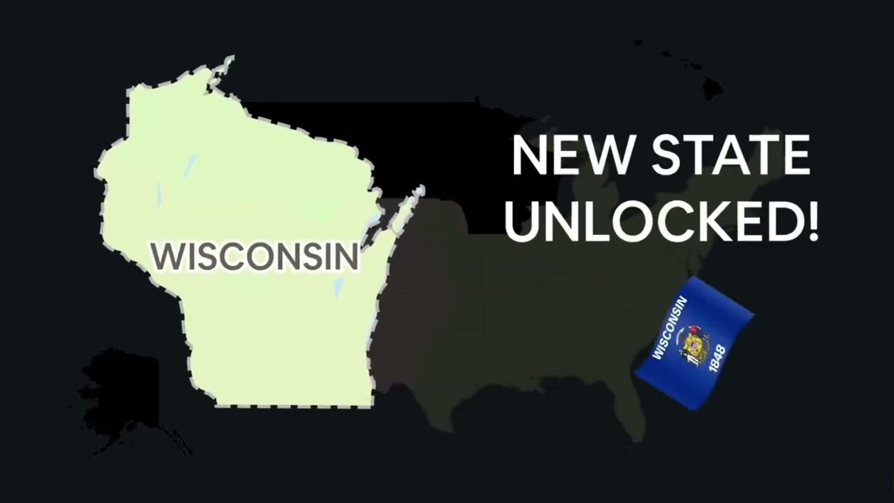 Ryan Trahan “New State Unlocked” (Wisconsin) 50 States in 50 Days.
